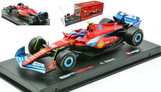 FERRARI SF-24 N.55 5th MIAMI GP 2024 CARLOS SAINZ SIGNATURE 1:43 - Burago - BU36843SMI