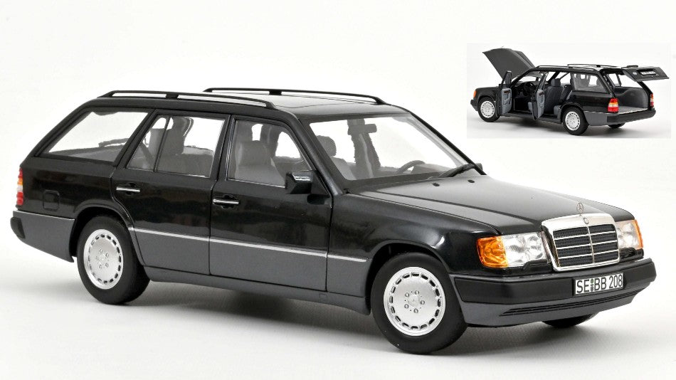MERCEDES 300 D T-MODELL 1990 BLUEBLACK METALLIC 1:18 - Norev - NV183960