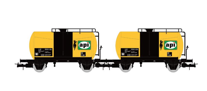 FS 2 UNIT PACK 2-AXLE TANK WAGON API EP.IV 1:87 - Rivarossi - HR6566