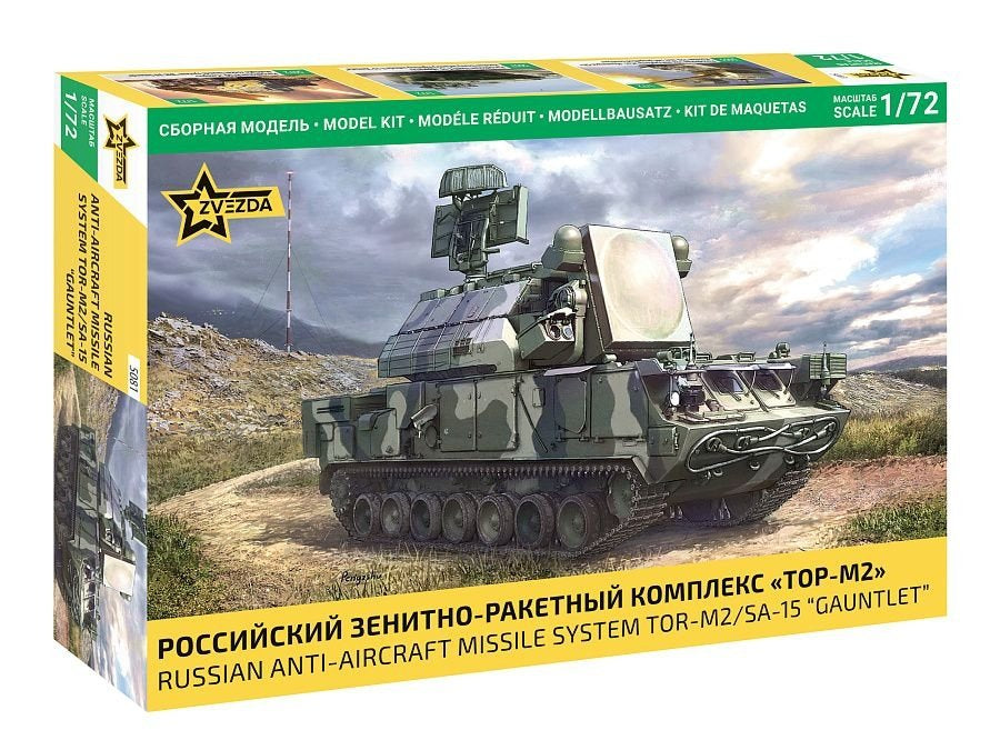 RUSSIAN ANTI-AIRCRAFT MISSILE SYSTEM TOR-M2/SA-15 GAUNTLET KIT 1:72 - Zvezda - Z5081