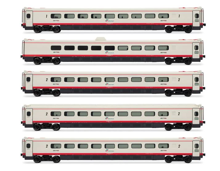 FS ETR 460 FRECCIABIANCA 5 UNIT PACK INTERMEDIATE COACHES EP.VI 1:87 - Rivarossi - HR3024