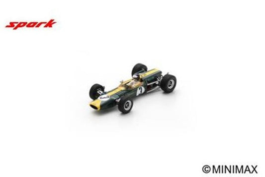 LOTUS 48 N°3 Vainqueur GP F2 Barcelone 1967 Jim Clark 1:43 - Spark - F2023