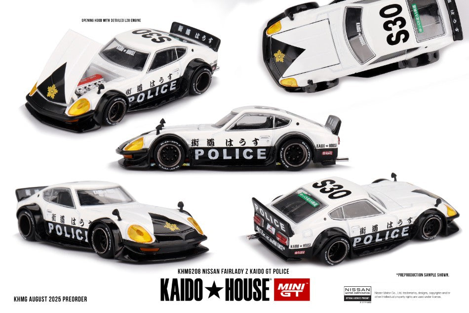 NISSAN FAIRLADY Z KAIDO GT
POLICE 1978 1:64 - Mini GT - KHMG208