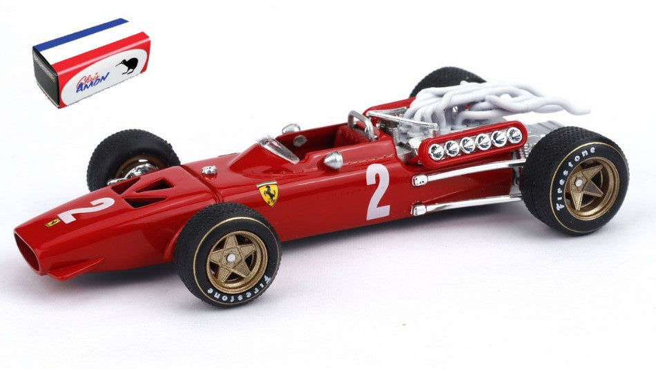 FERRARI 312 F1 CHRIS AMON 1967 N.2 GP ITALIA 1:43 - Brumm - BM0255