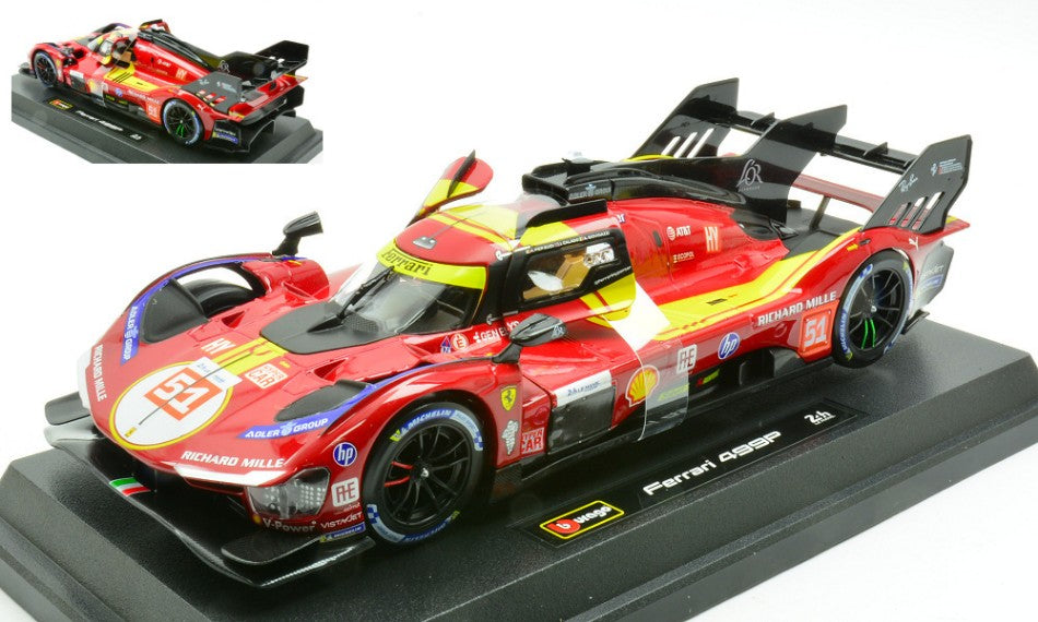 FERRARI 499P N.51 3rd LE MANS 2025 PIER GUIDI-CALADO-GIOVINAZZI 1:24 - Burago - BU26317
