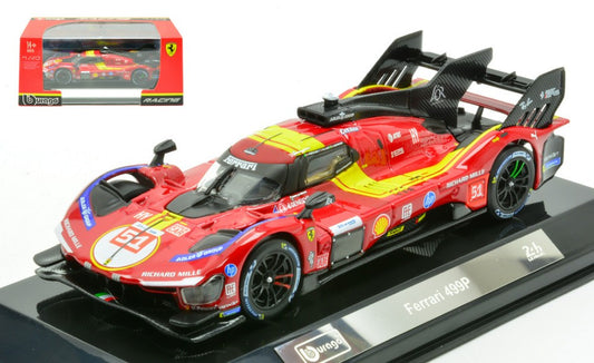 FERRARI 499P N.51 3rd LE MANS 2025 PIER GUIDI-CALADO-GIOVINAZ.SIGN.1:43 - Burago - BU36319