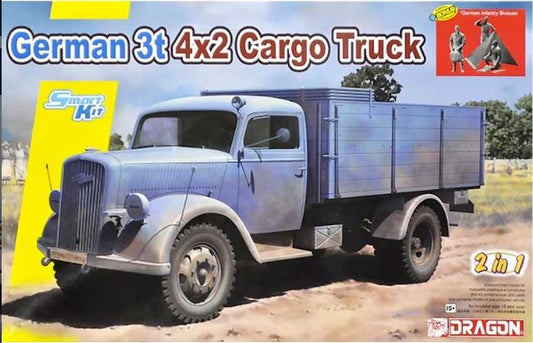 GERMAN 3t 4x2 CARGO TRUCK (2 in 1) KIT 1:35 - Dragon - D6974