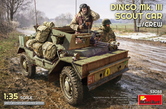 DINGO Mk.III SCOUT CAR W/CREW KIT 1:35 - Miniart - MIN53088