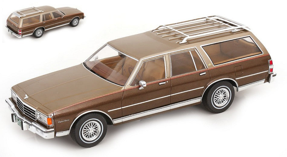 CHEVROLET CAPRICE ESTATE WAGON 1985 BEIGE/DECALS 1:18 - ModelCarGroup - MCG18476