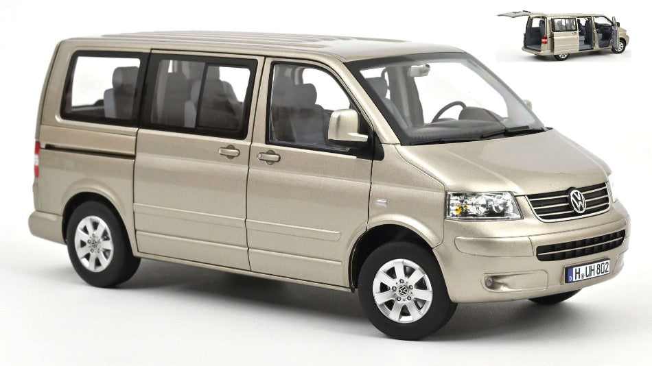 VW MULTIVAN 2003 BEIGE METALLIC 1:18 - Norev - NV188602