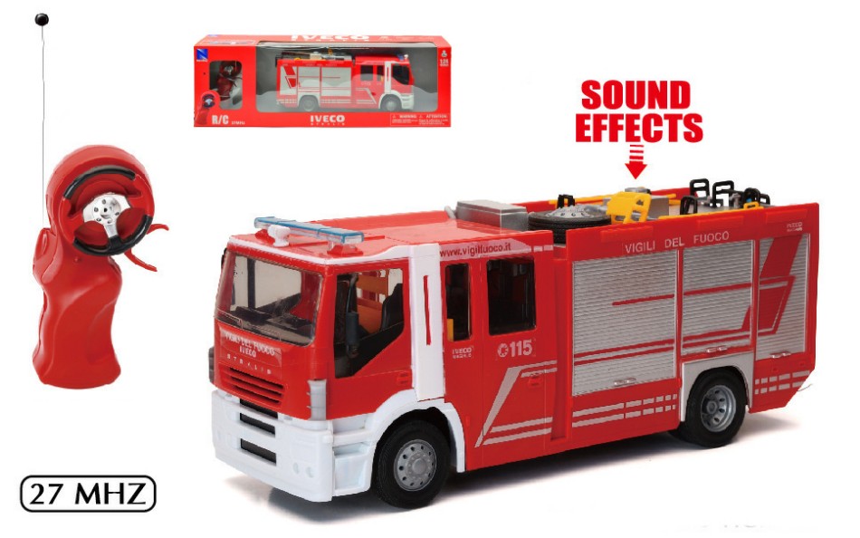 IVECO STRALIS VIGILI DEL FUOCO 27 MHz RADIOCOMANDO 1:24 - New Ray - NY87903