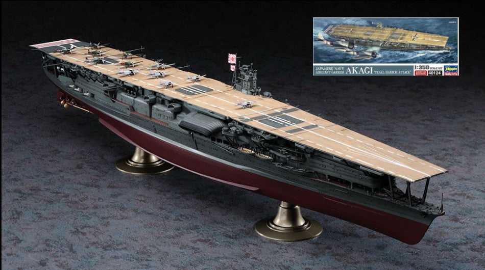 JAPANESE NAVY AIRCRAFT CARRIER AKAGI "PEARL ARBOR ATTACK" KIT 1:350 - Hasegawa - HA40124