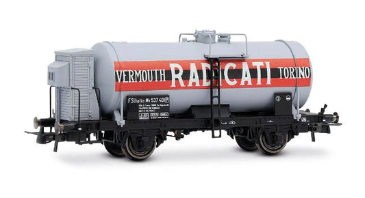 FS 2-AXLE TANK WAGON BIG TANK "VERMOUTH RADICATI TORINO" EP.III 1:87 - Rivarossi - HR6707