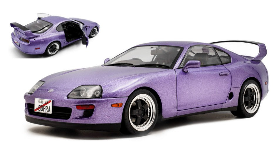 TOYOTA SUPRA MK4 (A80) SOLIDO WORKS 1993 PURPLE 1:18 - Solido - SL1807607