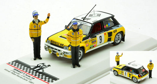 RENAULT 5 TURBO N.9 RALLY MONTE CARLO 1981 W/FIG.RAGNOTTI-ANDRE 1:43 - Ixo Model - SPRM002-81