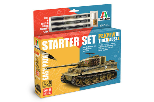 Pz.Kpfw.VI TIGER I Ausf.E MODEL SET KIT 1:56 - Italeri - IT75002