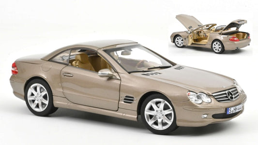 MERCEDES SL 500 2003 BEIGE 1:18 - Norev - NV183843