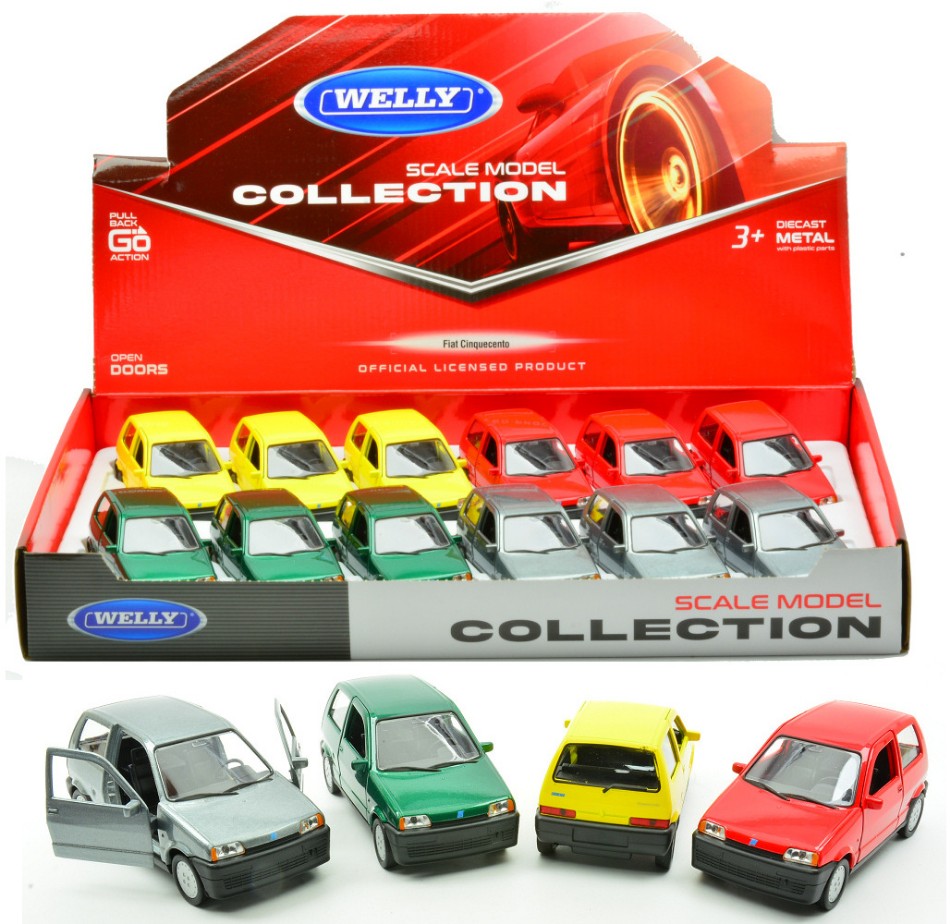 FIAT 500 ANNI 90 COL.ASS.cm 10 - Welly - WE18368