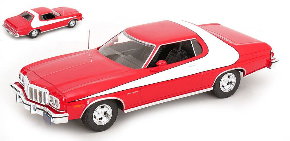 FORD GRAN TORINO 1975 RED/WHITE 1:18 - ModelCarGroup - MCG181005