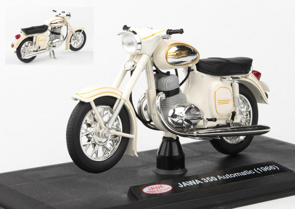 MOTO JAWA 350 AUTOMATIC 1966 WHITE 1:18 - Abrex - ABM002E
