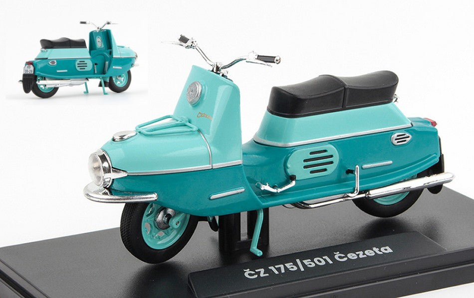CZ 175/501 1958 LIGHT TURQUOISE/TURQUOISE 1:18 - Abrex - ABM2003