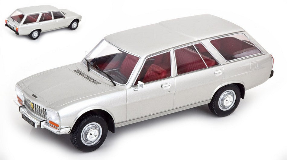 PEUGEOT 504 BREAK 1976 SILVER 1:18 - ModelCarGroup - MCG18358