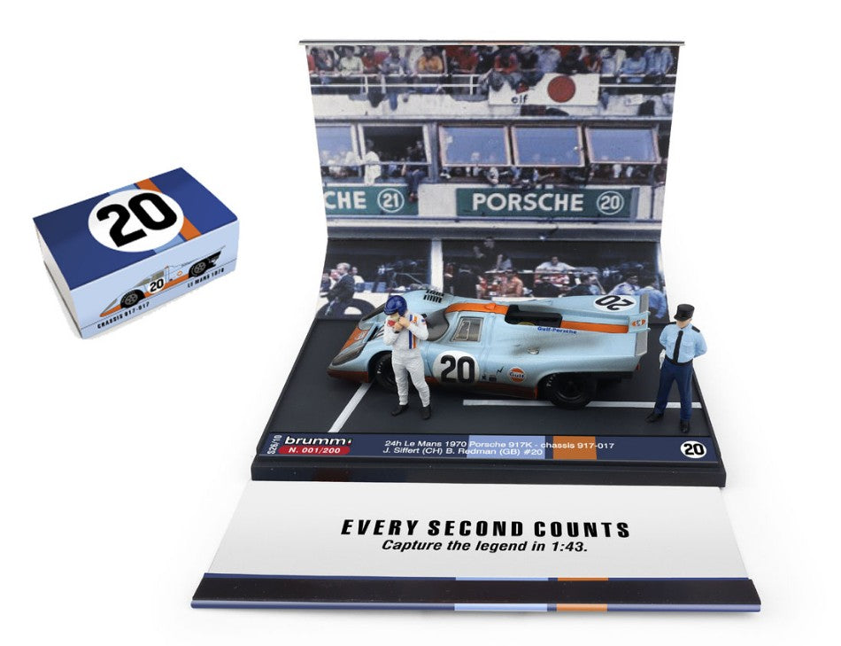 PORSCHE 917K N.20 24 H LE MANS 1970 SIFFERT-REDMAN ED.LIM.PCS 200 1:43 - Brumm - BMS2610