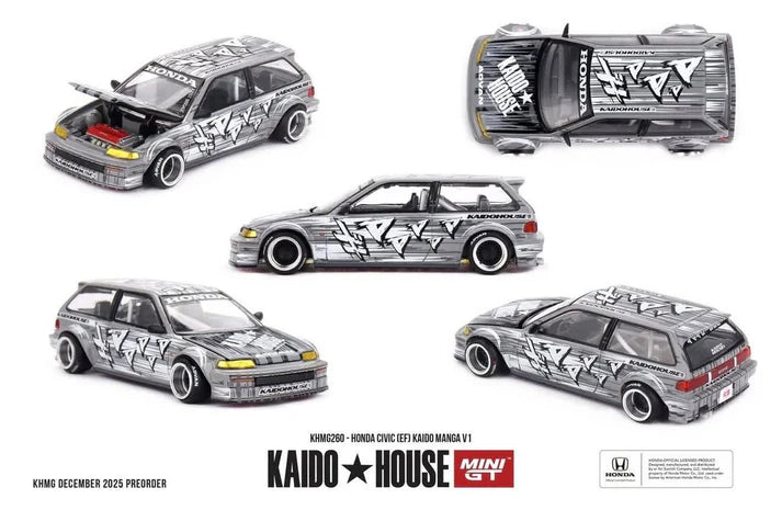 HONDA CIVIC (EF) KAIDO
MANGA V1 1987 1:64 - Mini GT - KHMG260