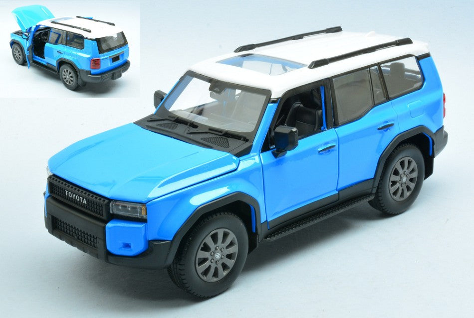 TOYOTA LAND CRUISER 2024 BLUE/WHITE 1:24 - Maisto - MI32924B