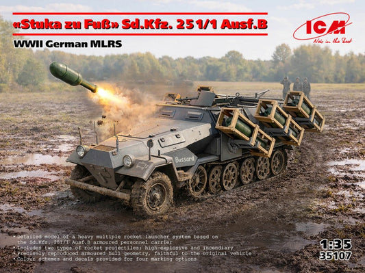 STUKA ZU FU SD.KFZ.251/1 AUSF.B WWII GERMAN MLRS KIT 1:35 - ICM - ICM35107