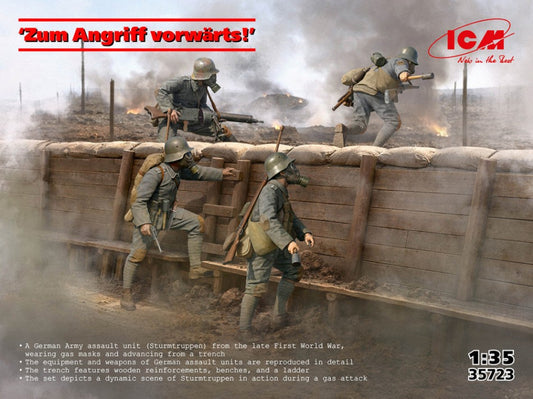 LOS, LOS, LOS ATTACKE! VORWARTS! mARSCH! FIGURES KIT 1:35 - ICM - ICM35723