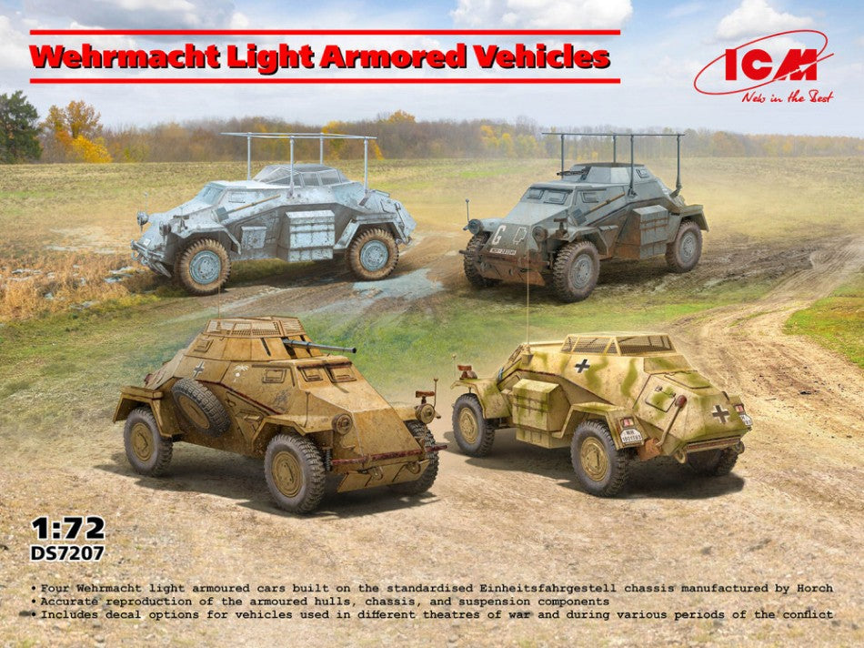 WEHRMACHT LIGT ARMORED VEHICLES KIT 1:72 - ICM - ICMDS7207