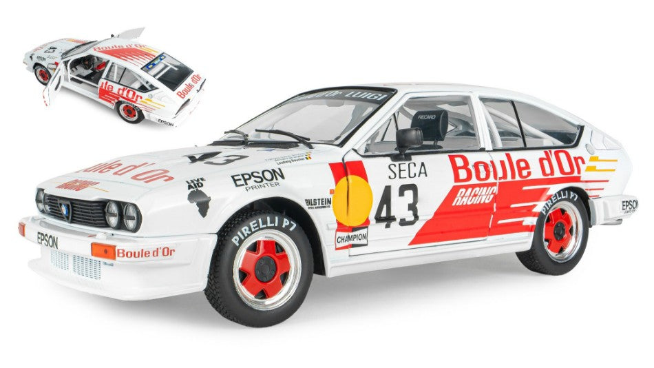 ALFA ROMEO GTV6 WHITE N43 24H SPA 1985 DE DRYVER-BOUCHER-BOUCHER 1:18 - Solido - SL1802308