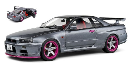 NISSAN SKYLINE GT-R (BNR34) COUPE 1999 GREY 1:18 - Solido - SL1804310