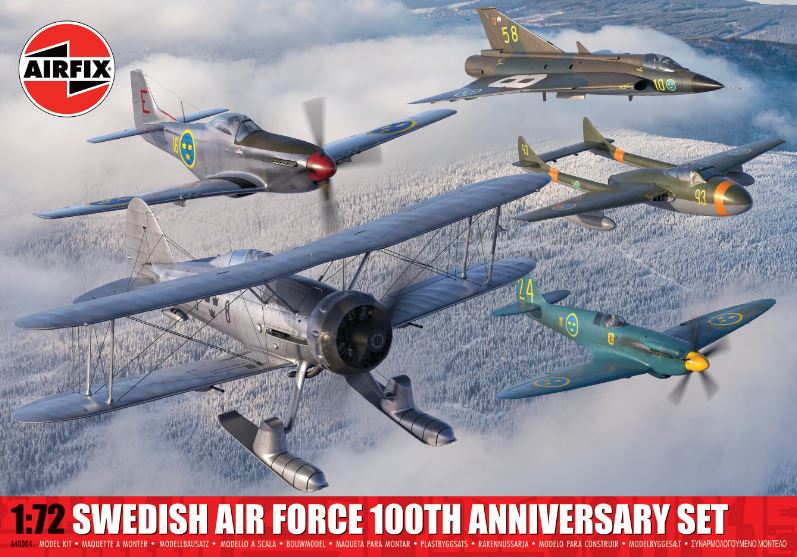 SWEDISH AIR FORCE 100th ANNIVERSARY SET KIT 1:72 - Airfix - A40004
