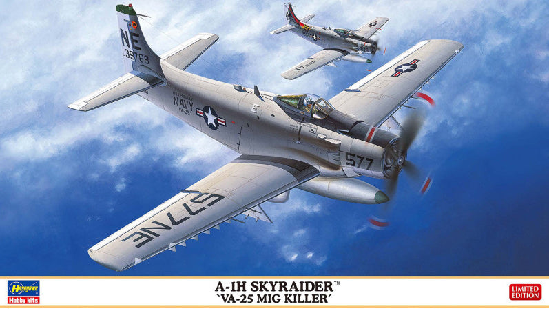 A-1H SKYRAIDER VA-25 MIG KILLER KIT 1:72 - Hasegawa - HA02527