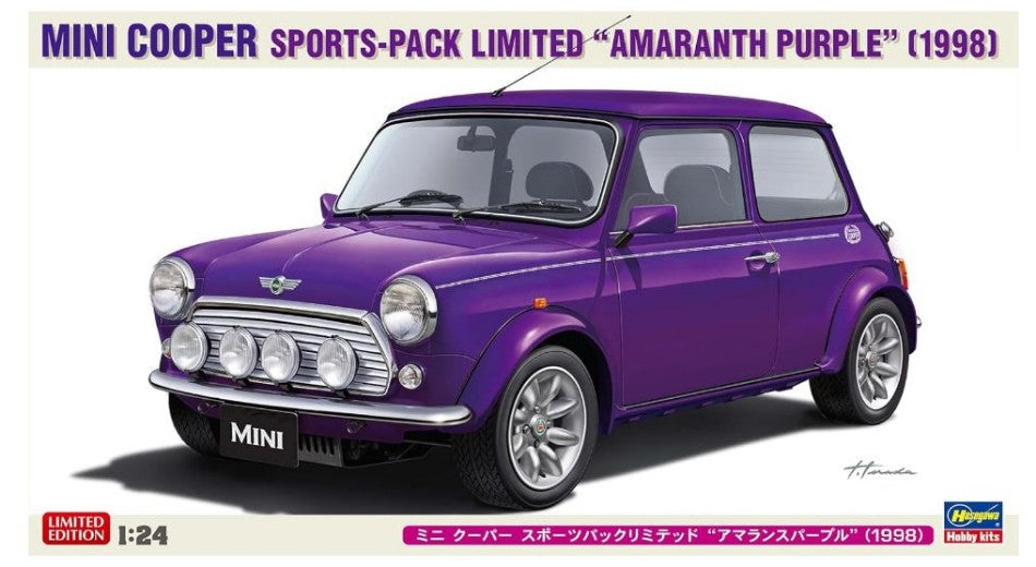 MINI COOPER SPORTS-PACK LIMITED AMARANTH PURPLE 1998 KIT 1:24 - Hasegawa - HA20814