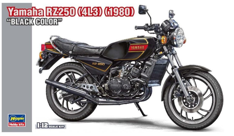 YAMAHA RZ250 (4L3) 1980 BLACK COLOR KIT 1:12 - Hasegawa - HA21781