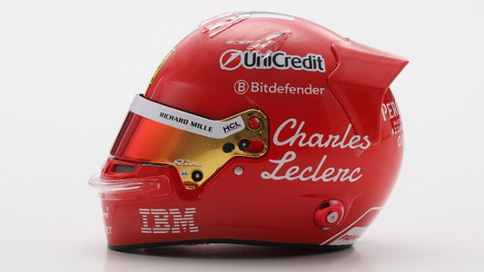 HELMET CHARLES LECLERC TEAM FERRARI HP MONZA GP 2025 1:5 - Looksmart - LSHEL020