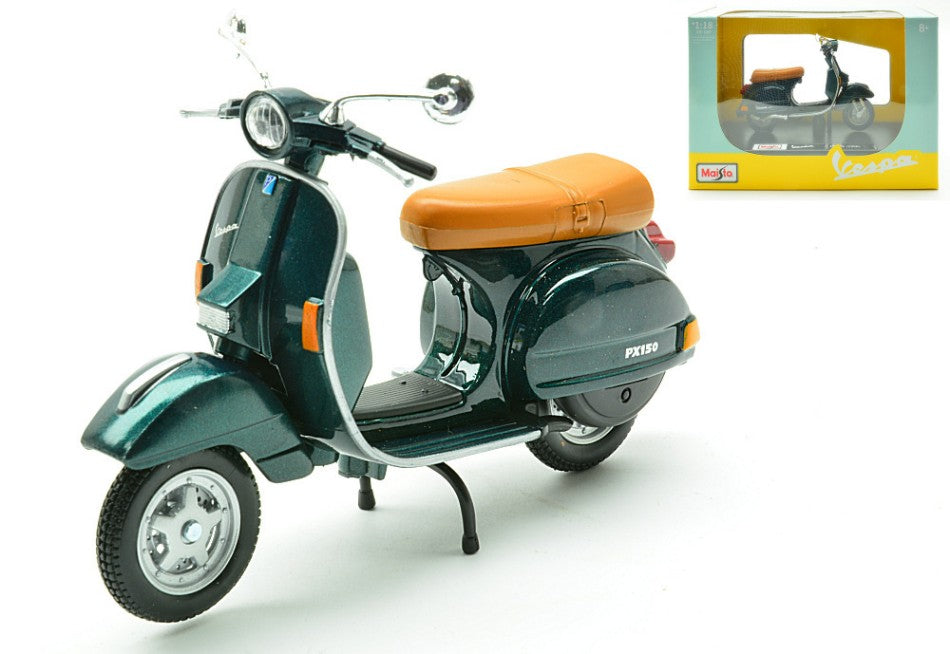 VESPA 150PX 1968 MET.DARK GREEN 1:18 - Maisto - MI03183