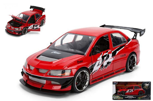 MITSUBISHI LANCER FAST & FURIOUS RED/WHITE 1:24 - Jada Toys - JADA36208