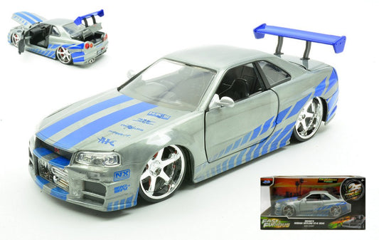 NISSAN SKILINE FAST & FURIOUS SILVER 1:24 - Jada Toys - JADA36818