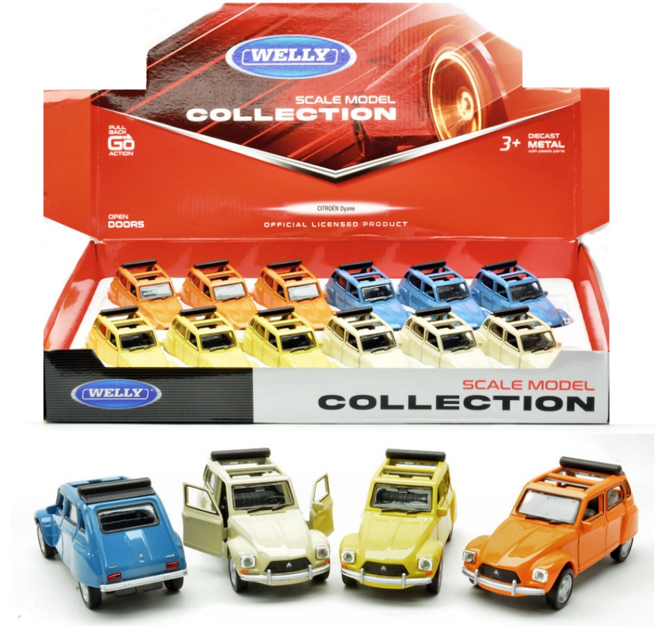 CITROEN DYANE CONVERTIBLE COL. ASS. cm 10 - Welly - WE18402