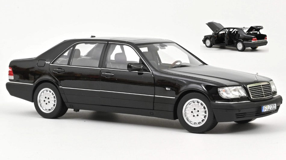 MERCEDES S600 1997 OBSIDIAN BLACK MET.1:18 Reproduction - Norev - NV183045R