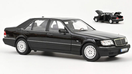 MERCEDES S600 1997 OBSIDIAN BLACK MET.1:18 Reproduction - Norev - NV183045R