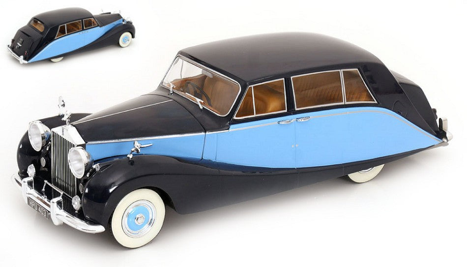 ROLLS ROYCE SILVER WRAITH EMPRESS BY HOOPER 1956 BLACK/LIGHT BLUE 1:18 - ModelCarGroup - MCG18051