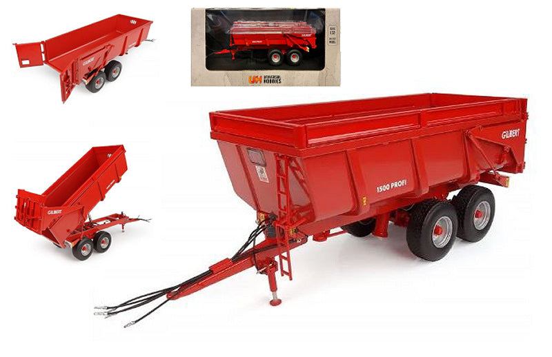 RIMORCHIO RIBALTABILE GILBERT 1500 PROFI TRAILER 1:32 - Universal Hobbies - UH6868