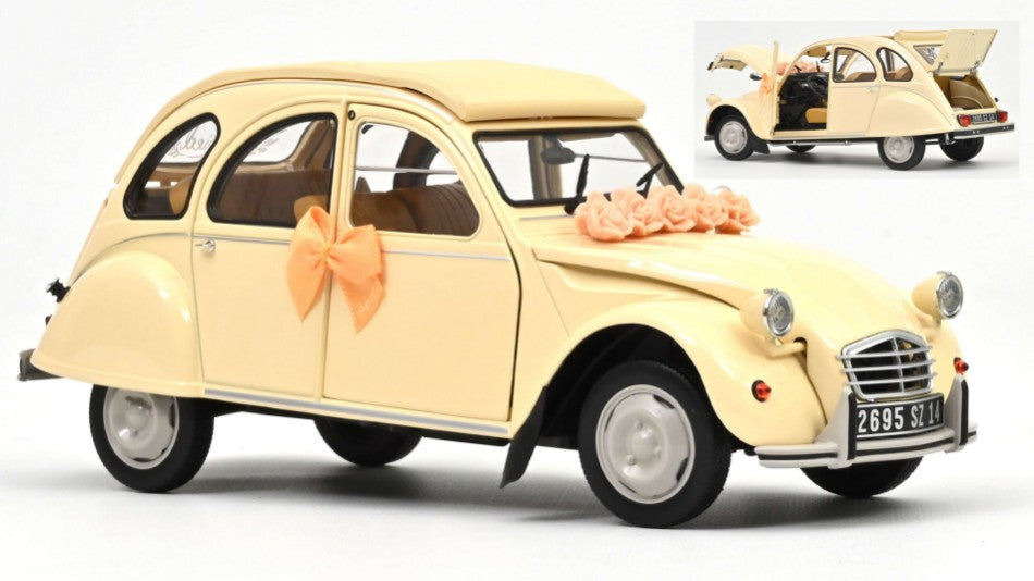 CITROEN 2 CV 1986 BEIGE WEDDING GIFT 1:18 - Norev - NV181475