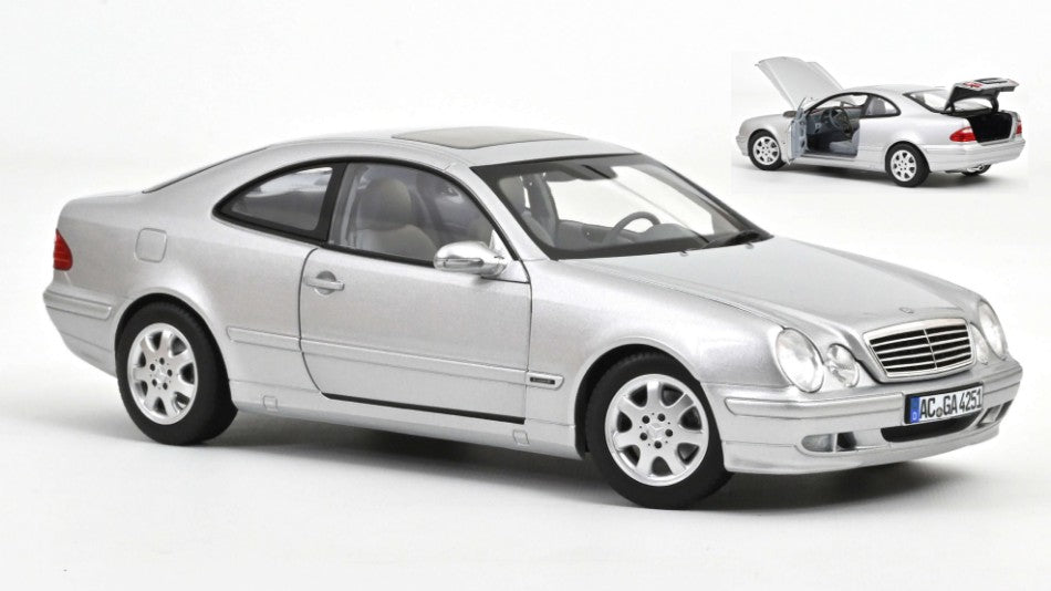 MERCEDES CLK-CLASS 2000 BRILLANT SILVER 1:18 - Norev - NV183335
