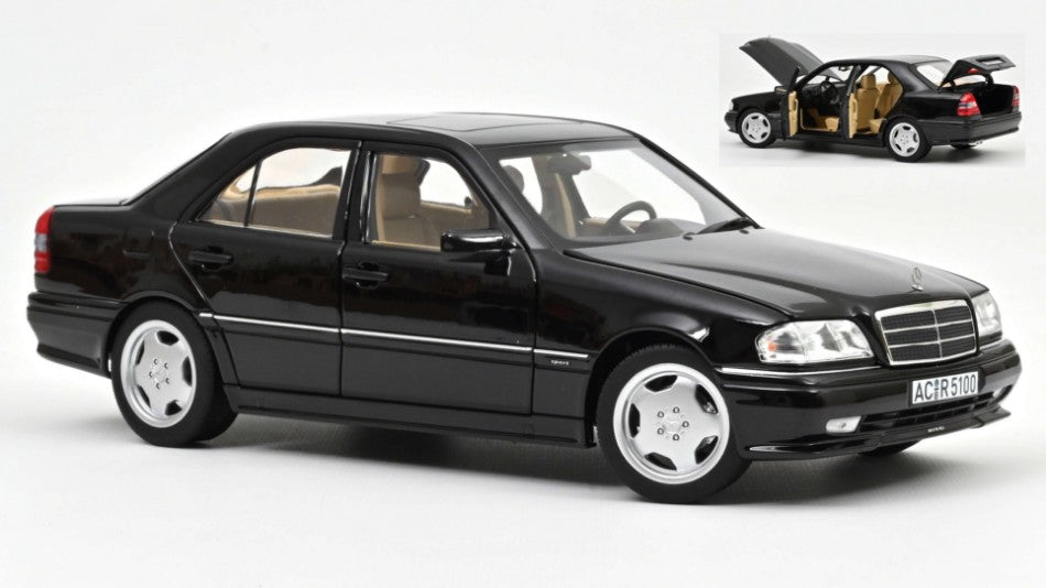 MERCEDES C36 AMG 1993 OBSIDIAN BLACK METALLIC 1:18 - Norev - NV183381R